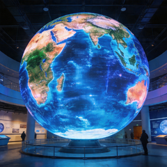 LED Spherical Display - Earth Globe in Science Museum
