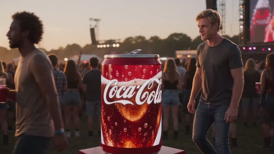 Can-Shaped LED Display | Cylindrical Advertising Screen | 360° Brand Display | Benpad